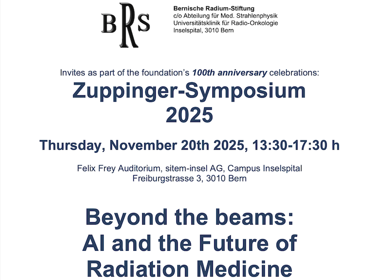 Zuppinger-Symposium 2025 - Beyond the beams: AI and the Future of Radiation Medicine