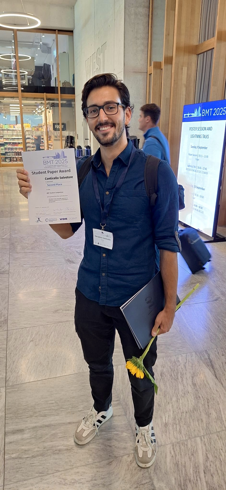 Salvatore Conticello Wins Award for Best Student Paper at BMT Meeting 2025